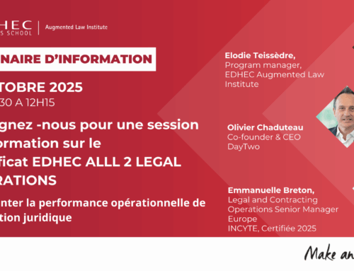 [Webinaire d’information] Legal Operations EDHEC ALLL 2 : Augmenter la performance opérationnelle de la fonction juridique