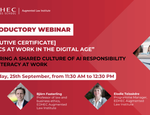[INTRODUCTORY WEBINAR] EXECUTIVE CERTIFICATE – ETHICS AT WORK « IN THE DIGITAL AGE »
