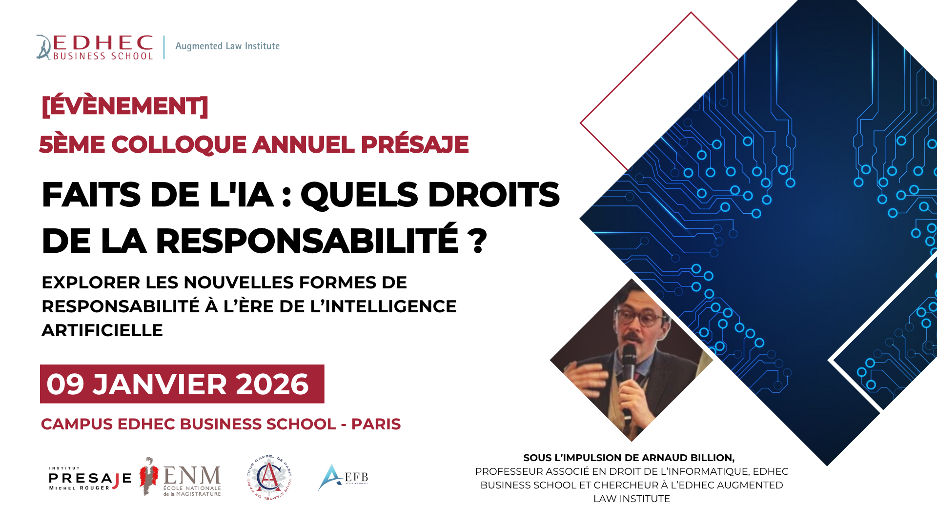 Fait(s) de l’IA: Quels droits de la responsabilité ?